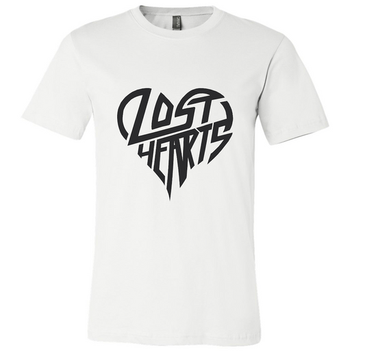 Lost Hearts White with Black Tee